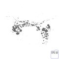 Splatter background. Gray calligraphy ink splats. Spray paint dr Royalty Free Stock Photo