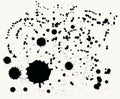 Splatter Black Ink Background. Royalty Free Stock Photo