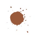 Splatter ink vector dirt stain brown brush. Paint inkblot black blob ink splatter grunge isolated background design.