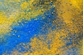 A splatter of pastel natural colored pigment powder on black background Royalty Free Stock Photo