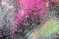 A splatter of pastel natural colored pigment powder on black background Royalty Free Stock Photo