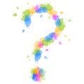 Splatter question mark icon Royalty Free Stock Photo