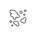 Splattered blood stains outline icon