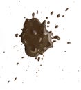 Splattered mud with drip pattern Royalty Free Stock Photo