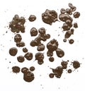Splattered mud with drip pattern Royalty Free Stock Photo