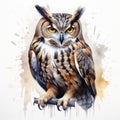 Splattered Owl: Realistic Spray Paint Art With Exotic Realism