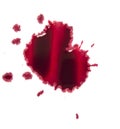 splattered red paint isolated on white background Royalty Free Stock Photo