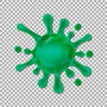 Splattered slime isolated on transparent background. Vector illustration.