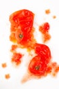 Splattered tomato Royalty Free Stock Photo