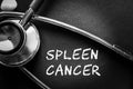 Spleen Cancer Medical Term, health concept.