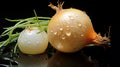 Splendid Allium: Onion on a Clean Background. Generative AI