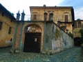 Splendid ancient palace in Saluzzo town, Piedmont region, Italy. History, enchanting architecture and art