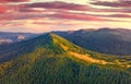 Splendid autumn view from flying drone of Marishevska mountain Royalty Free Stock Photo