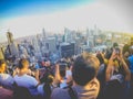 Splendid beautiful view of NYC skyline from Top of the Rock. Royalty Free Stock Photo