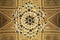 Splendid ceiling Chandelier in royal palace Royalty Free Stock Photo
