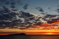 Splendid dawn from the beach of Mundaka Royalty Free Stock Photo
