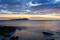 Splendid dawn from the beach of Mundaka Royalty Free Stock Photo