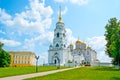 The white Dormition Cathedral, Vladimir, Russia Royalty Free Stock Photo