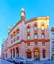 The facade of Rumbach Street Synagogue, Budapest, Hungary