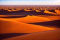 Splendid landscape in the Sahara Desert, Tunisia, Grand Erg.