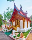 Exterior of Ubosot of Wat Umong Mahathera Chan, Chiang Mai, Thailand