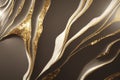 Splendid golden marble abstract background in digital art 3D illustration.