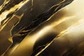 Splendid golden marble abstract background in digital art 3D illustration.