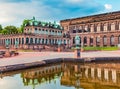 Splendid morning in famous Zwinger palace Der Dresdner Zwinger Art Gallery of Dresden. Bright spring scene in Dresden, Saxony, G