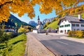 Splendid morning scene of Parish Church of St. Sebastian. Colorful autumn view of Bavarian Alps, Ramsau bei Berchtesgaden village