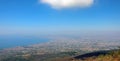 panorama of the Gulf of Naples seen from Vesuvius in Central Ita Royalty Free Stock Photo