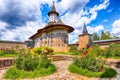 Splendid summer scene of Sucevita Monastery Romanian Orthodox monastery Royalty Free Stock Photo