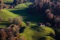 Splendid Swiss Appenzel countryside landscape Royalty Free Stock Photo