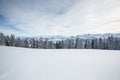 Splendid winter alpine scenery