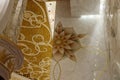 The splendor of decorative decorations of interior of Sheikh Zayed Grand Mosque in Abu Dhabi city, United Arab Emirates