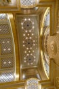 The splendor of the ornate ceiling of the presidential palace - Qasr Al Watan in Abu Dhabi city, United Arab Emirates