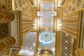 The splendor of the ornate interior of the presidential palace - Qasr Al Watan in Abu Dhabi city, United Arab Emirates