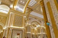 The splendor of the ornate interior of the presidential palace - Qasr Al Watan in Abu Dhabi city, United Arab Emirates