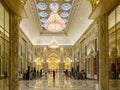 The splendor of the ornate interior of the presidential palace - Qasr Al Watan in Abu Dhabi city, United Arab Emirates