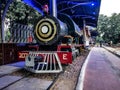 Splendour of a vintage locomotive standing in National Rail museum Delhi India November 2019