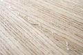 Spliced oak veneer with glue thread closeup Royalty Free Stock Photo