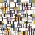 Spliced Plaid Check Grid Variegated Background. Seamless Pattern with Woven Dye Broken Lines. Mid Century Modern Textile All Over