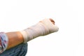 Splint broken bone hand Injured