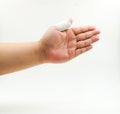Splint finger a broken bone Royalty Free Stock Photo