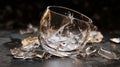 splinters broken drinking glass Royalty Free Stock Photo