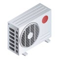 Split air conditioner icon, isometric style