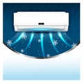 Split Air Conditioner System Promo Banner Vector