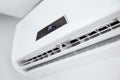 Split air conditioner on a white wall. Royalty Free Stock Photo
