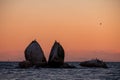 Split Apple rocks. the famous rocks in Abel Tasman National park, Kaiteriteri, New Zealand Royalty Free Stock Photo