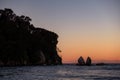 Split Apple rocks. the famous rocks in Abel Tasman National park, Kaiteriteri, New Zealand Royalty Free Stock Photo