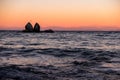 Split Apple rocks. the famous rocks in Abel Tasman National park, Kaiteriteri, New Zealand Royalty Free Stock Photo